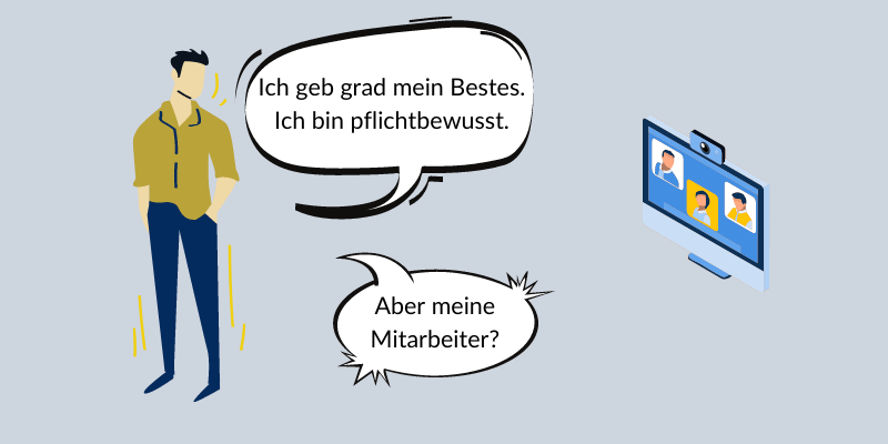 Führungskraft mit Zweifeln